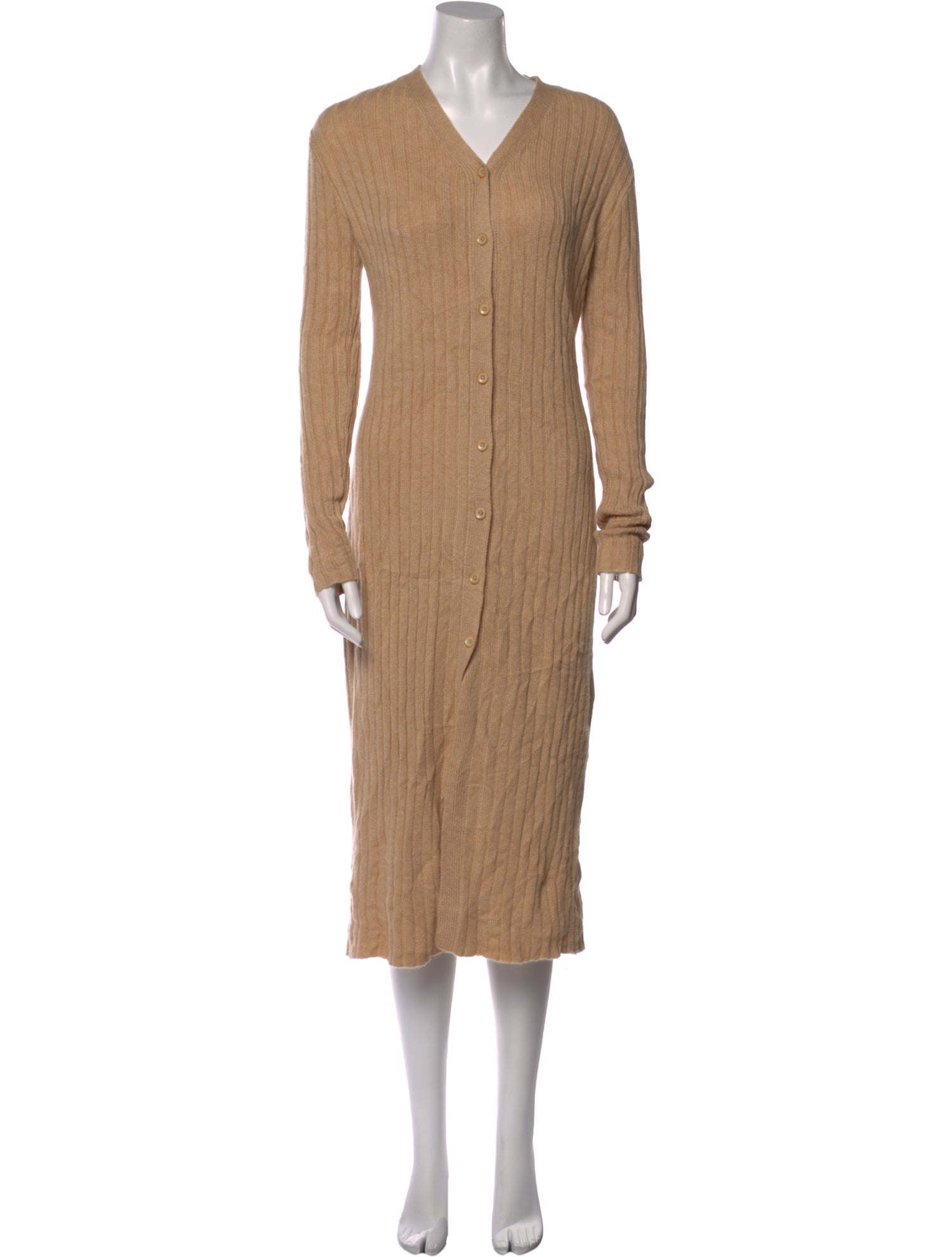 The Elder Statesman V-Neck Midi Length Dress