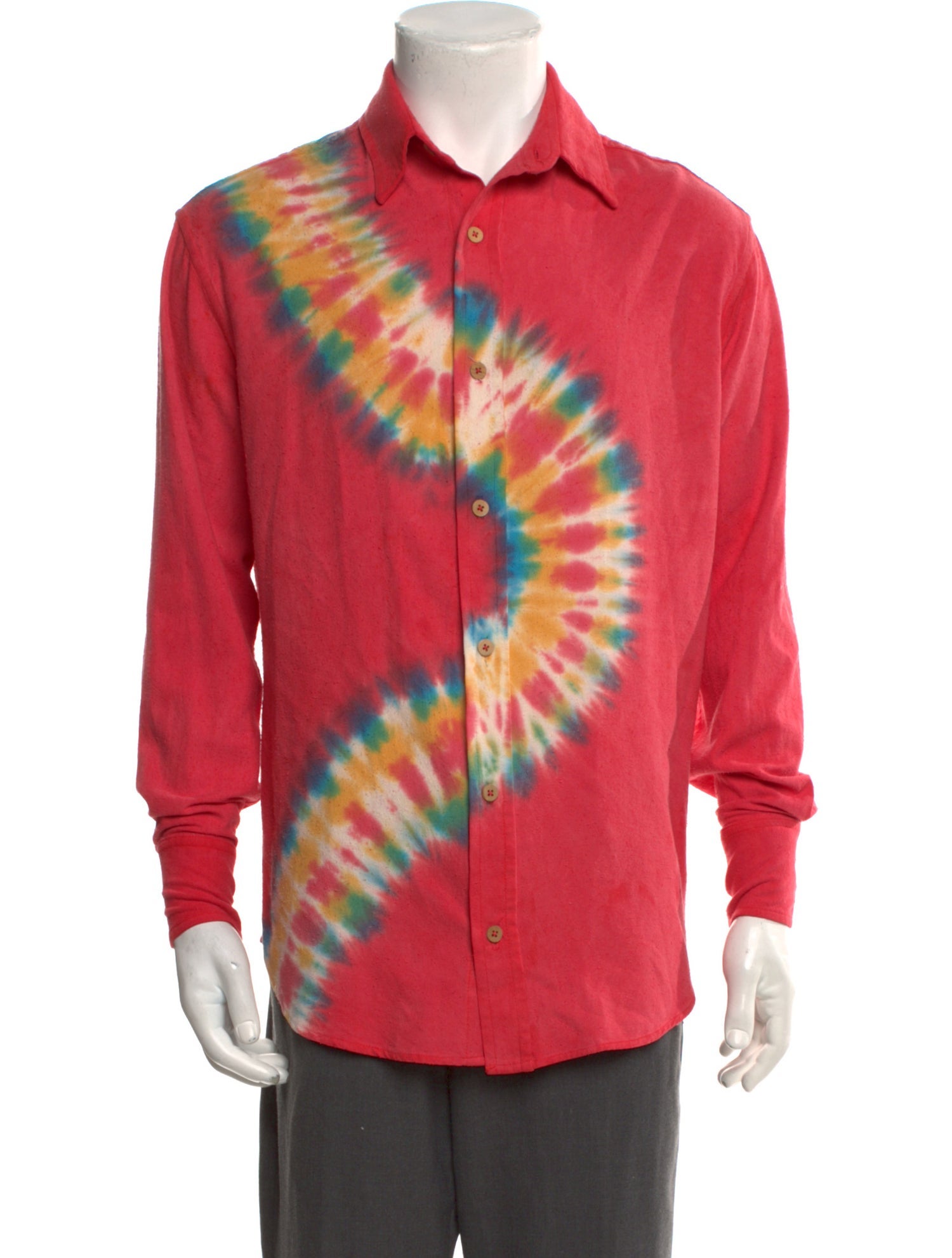The Elder Statesman Silk Tie-Dye Print Shirt