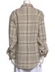 The Elder Statesman Cashmere Plaid Print Button-Up Top