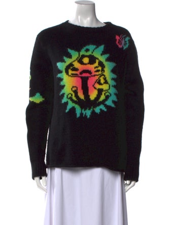 The Elder Statesman Cashmere Graphic Print Sweater