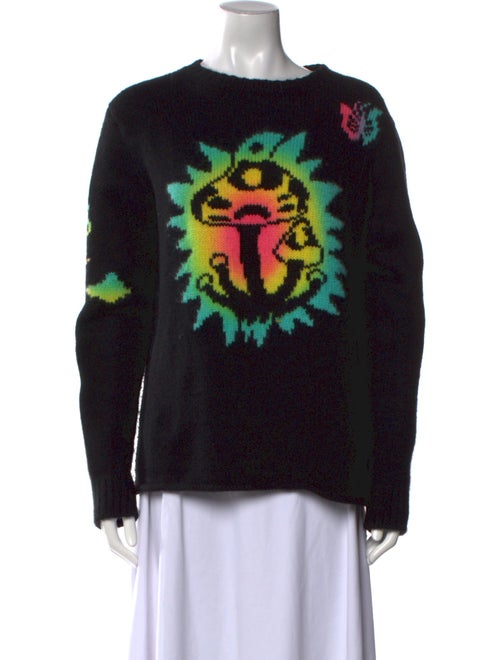 The Elder Statesman Cashmere Graphic Print Sweater