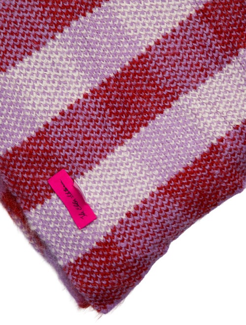 The Elder Statesman Thistle Gingham Alpaca Blend BlankeT