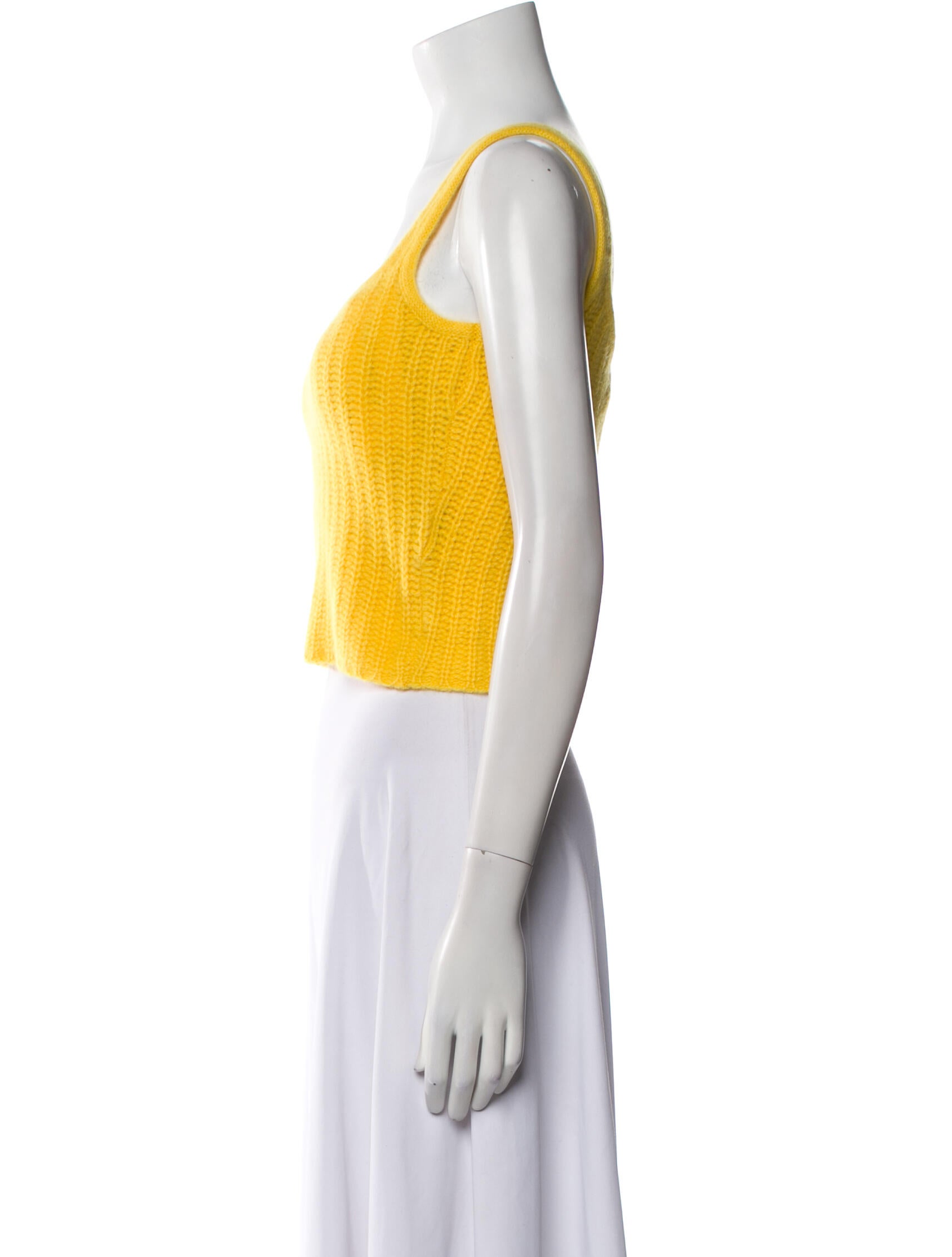 The Elder Statesman Cashmere Scoop Neck Crop Top w/ Tags