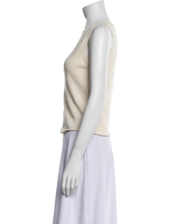 The Elder Statesman V-Neck Sleeveless Crop Top