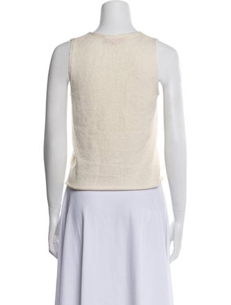 The Elder Statesman V-Neck Sleeveless Crop Top