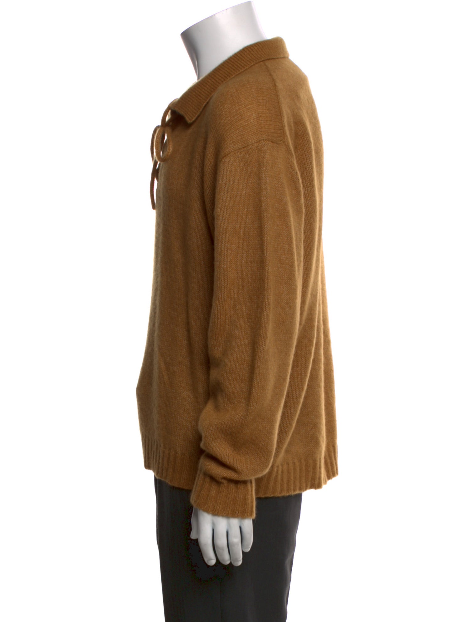 The Elder Statesman Crew Neck Long Sleeve Polo Sweater