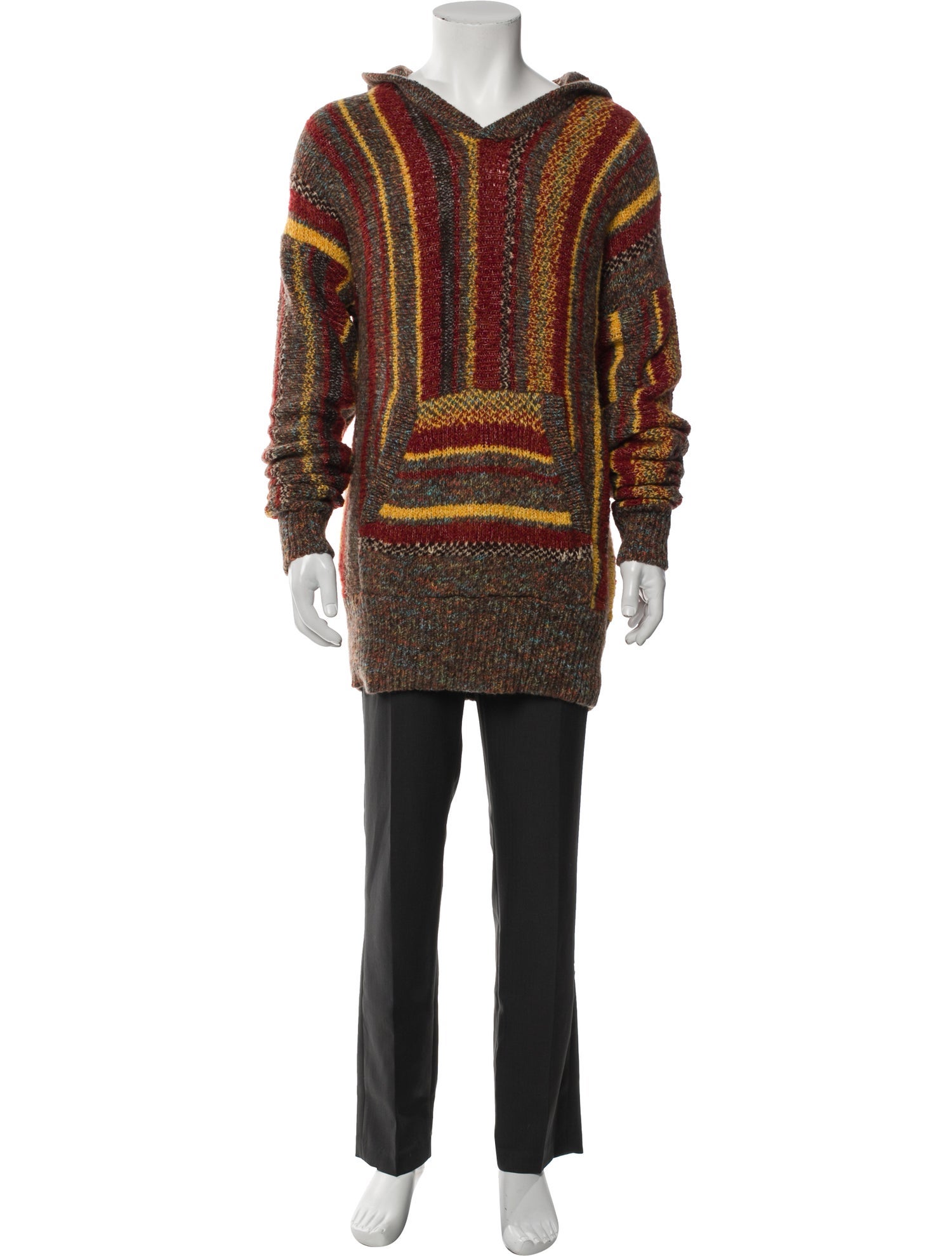 The Elder Statesman Striped V-Neck Pullover