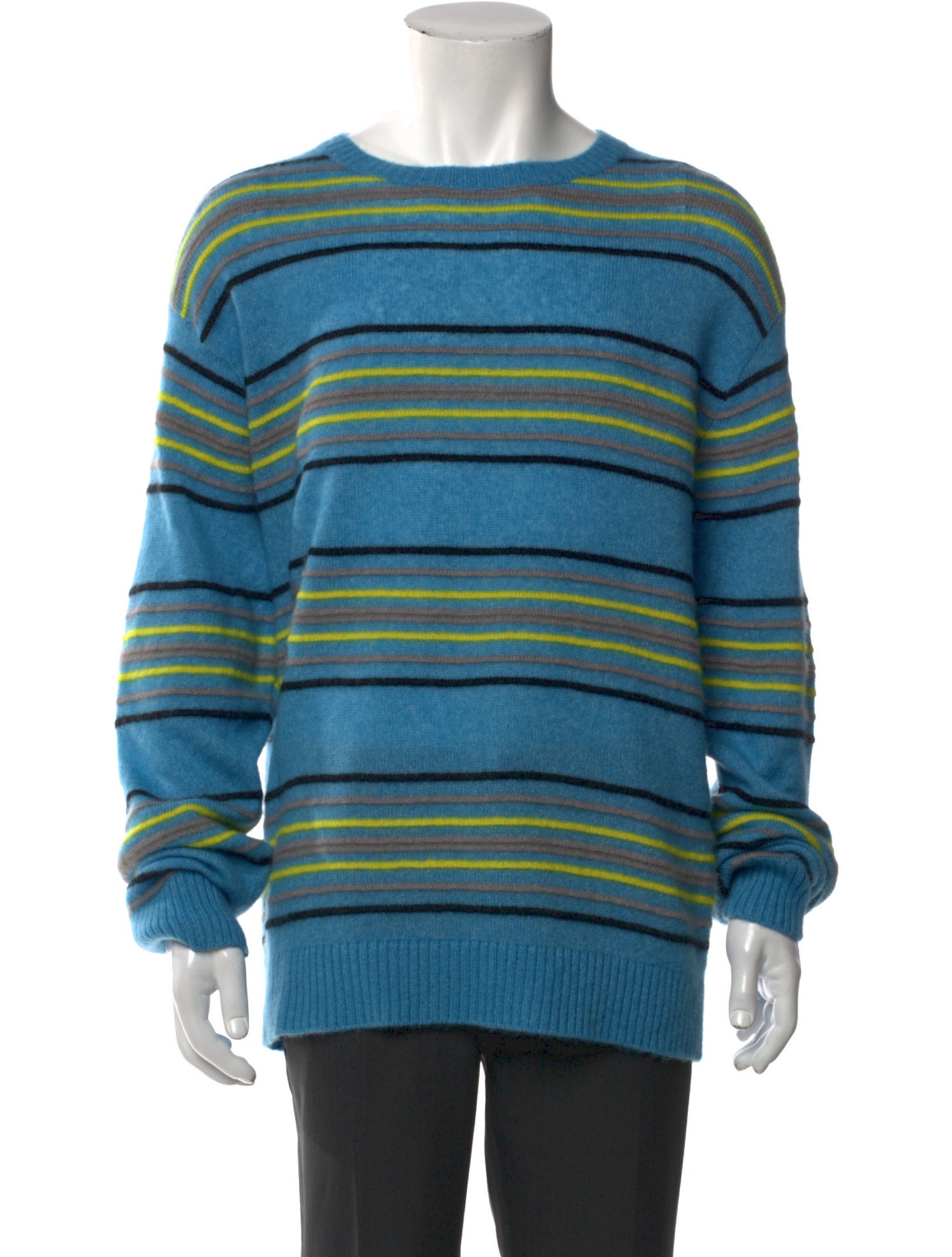 The Elder Statesman Striped Crew Neck Pullover