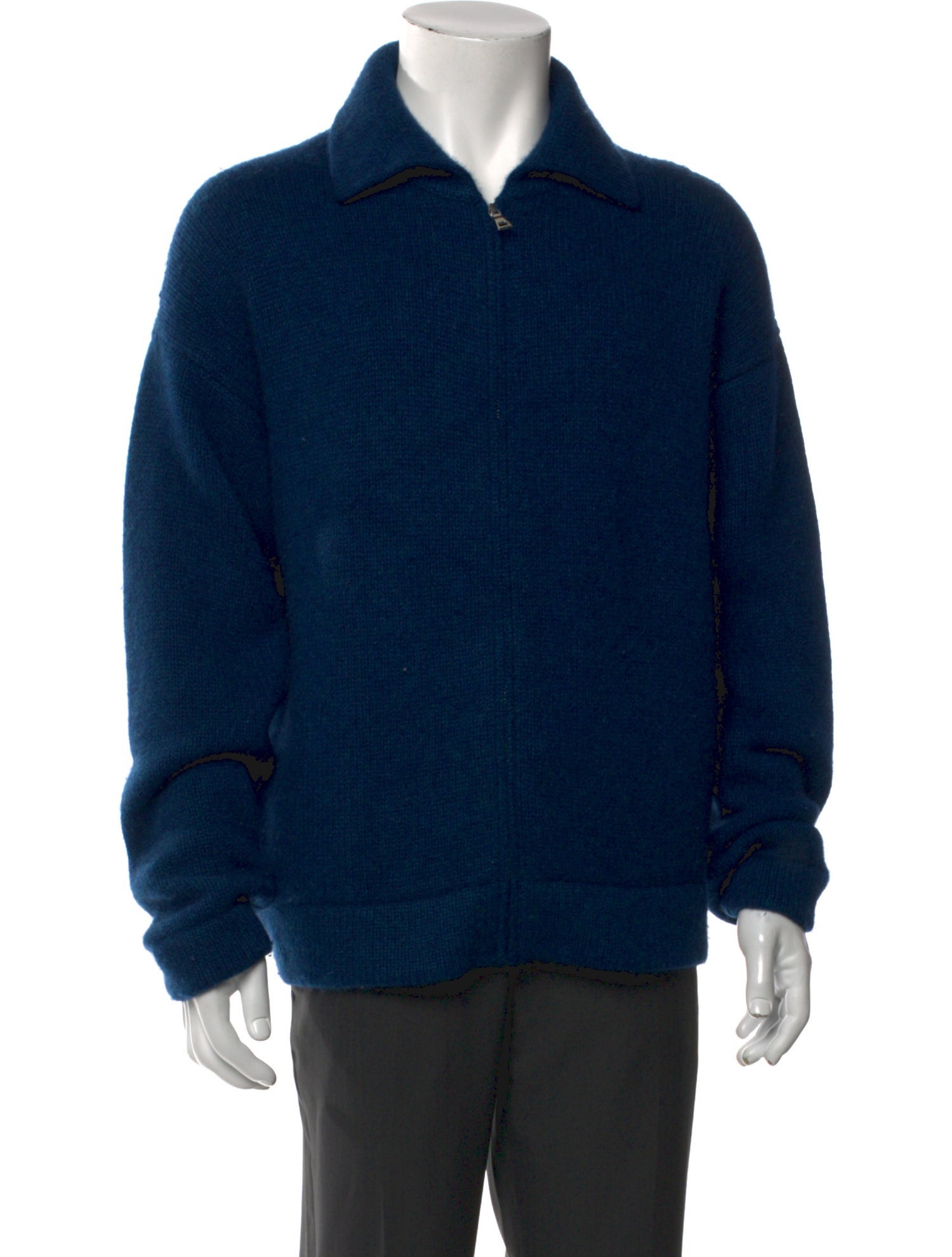The Elder Statesman Cashmere Collar Polo Sweater