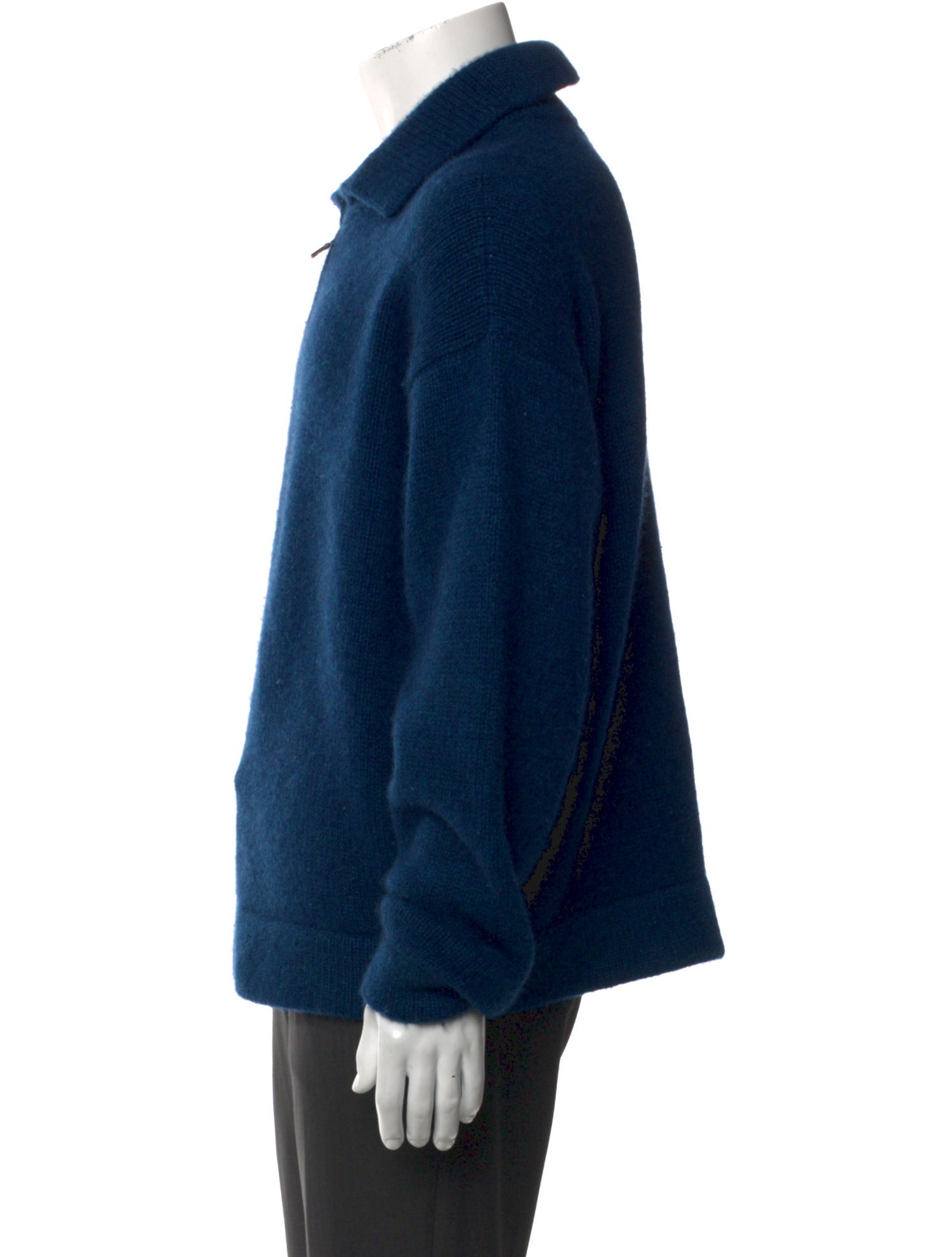 The Elder Statesman Cashmere Collar Polo Sweater