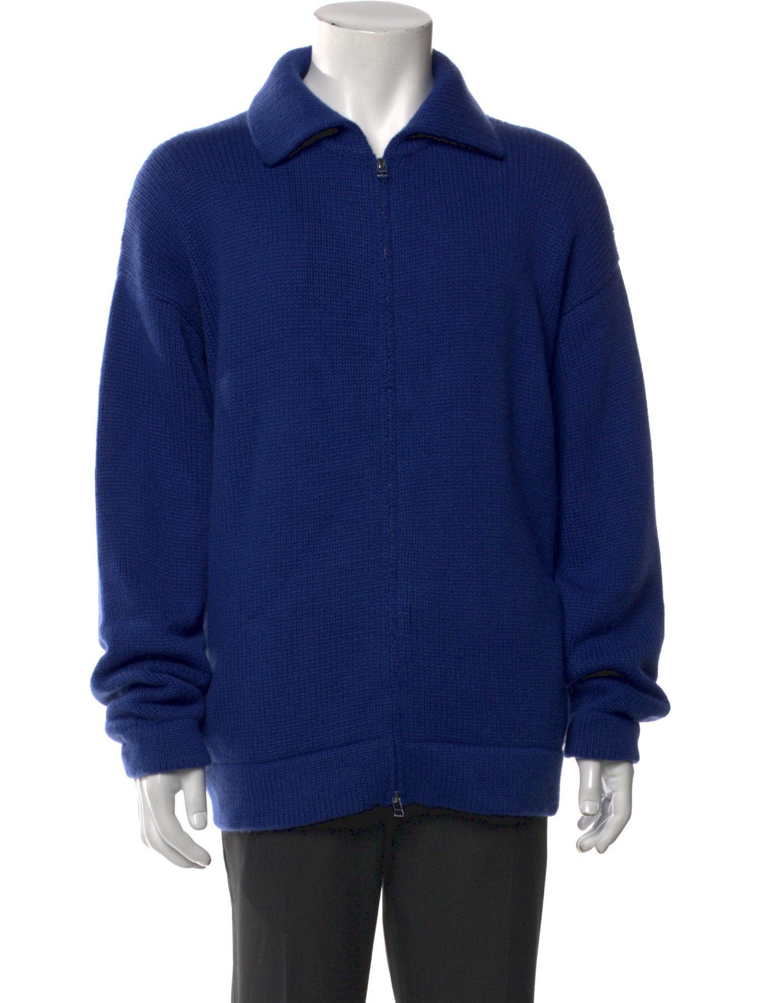The Elder Statesman Collar Long Sleeve Polo Sweater