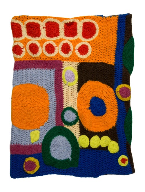 The Elder Statesman Crochet Mixer Rectangular Throw Pillow