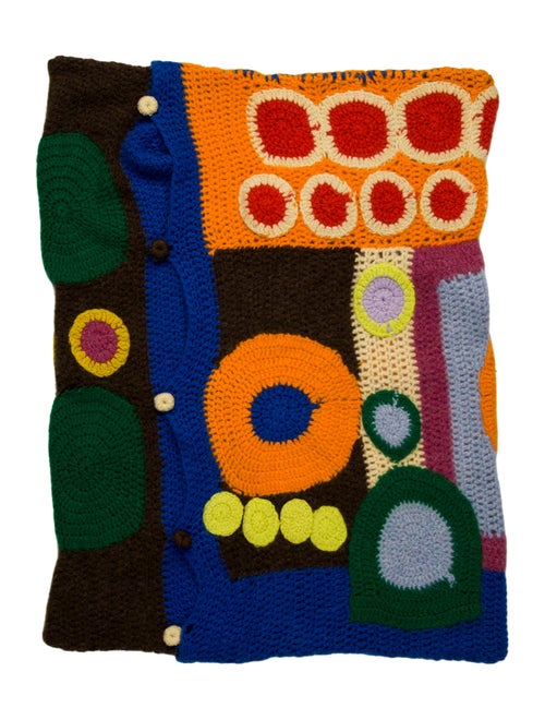 The Elder Statesman Crochet Mixer Rectangular Throw Pillow