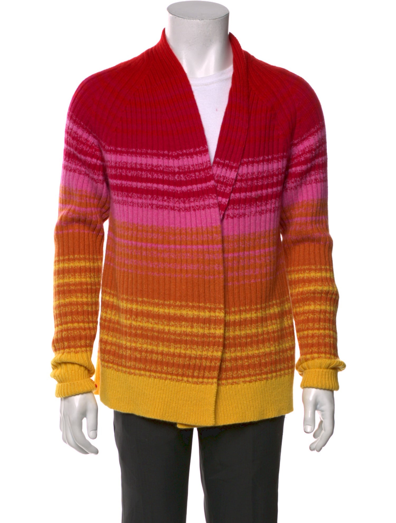 The Elder Statesman Cashmere Striped Cardigan