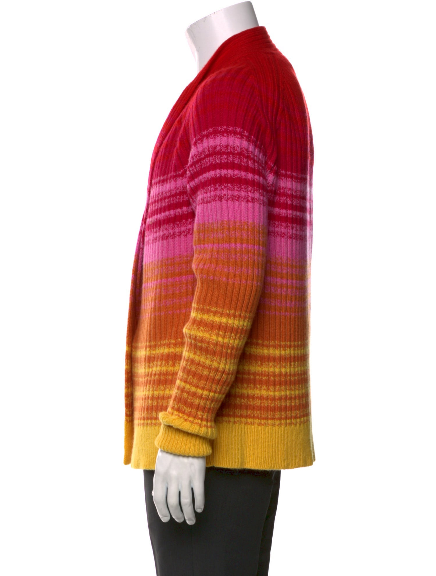 The Elder Statesman Cashmere Striped Cardigan