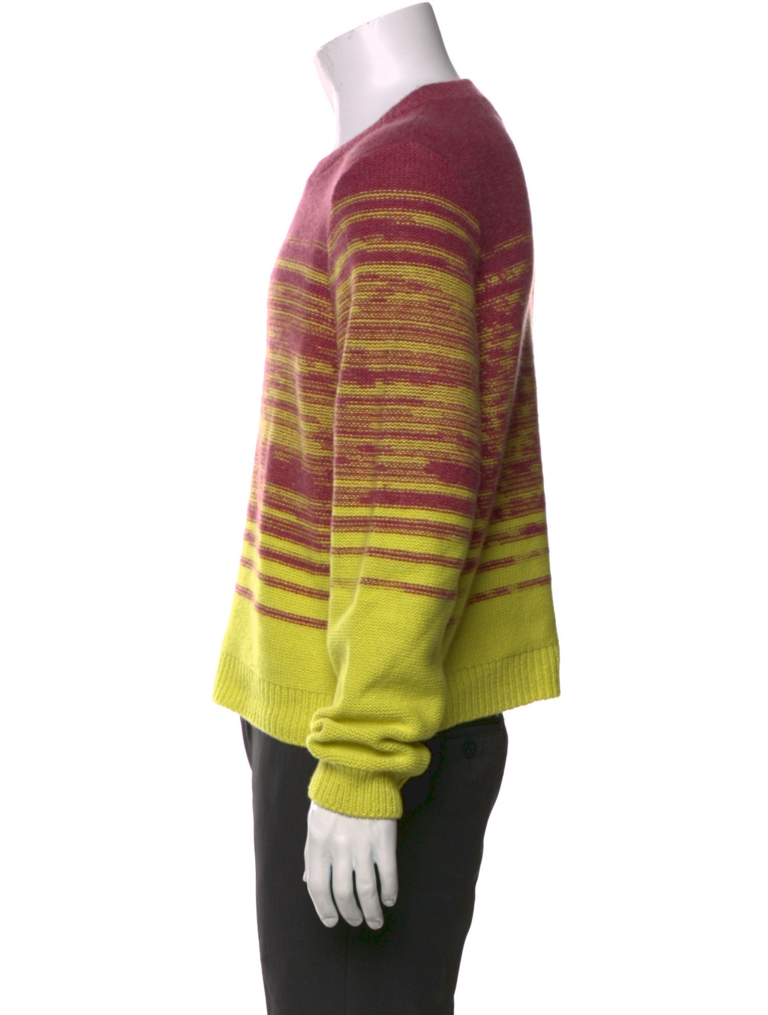 The Elder Statesman Cashmere Striped Pullover