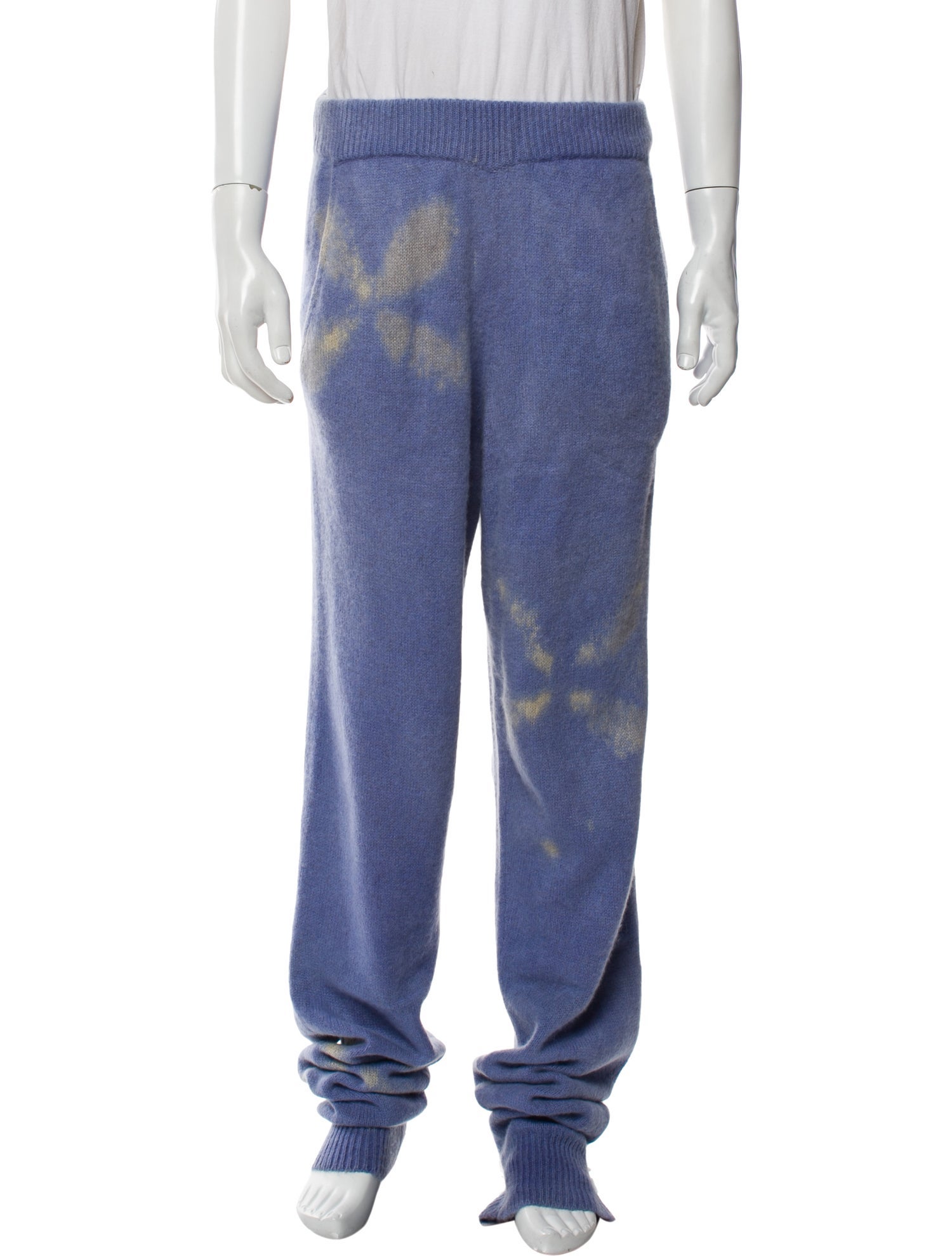 The Elder Statesman Cashmere Graphic Print Lounge Bottoms