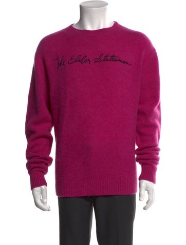 The Elder Statesman Sweaters Graphic Print Crew Neck Pullover M