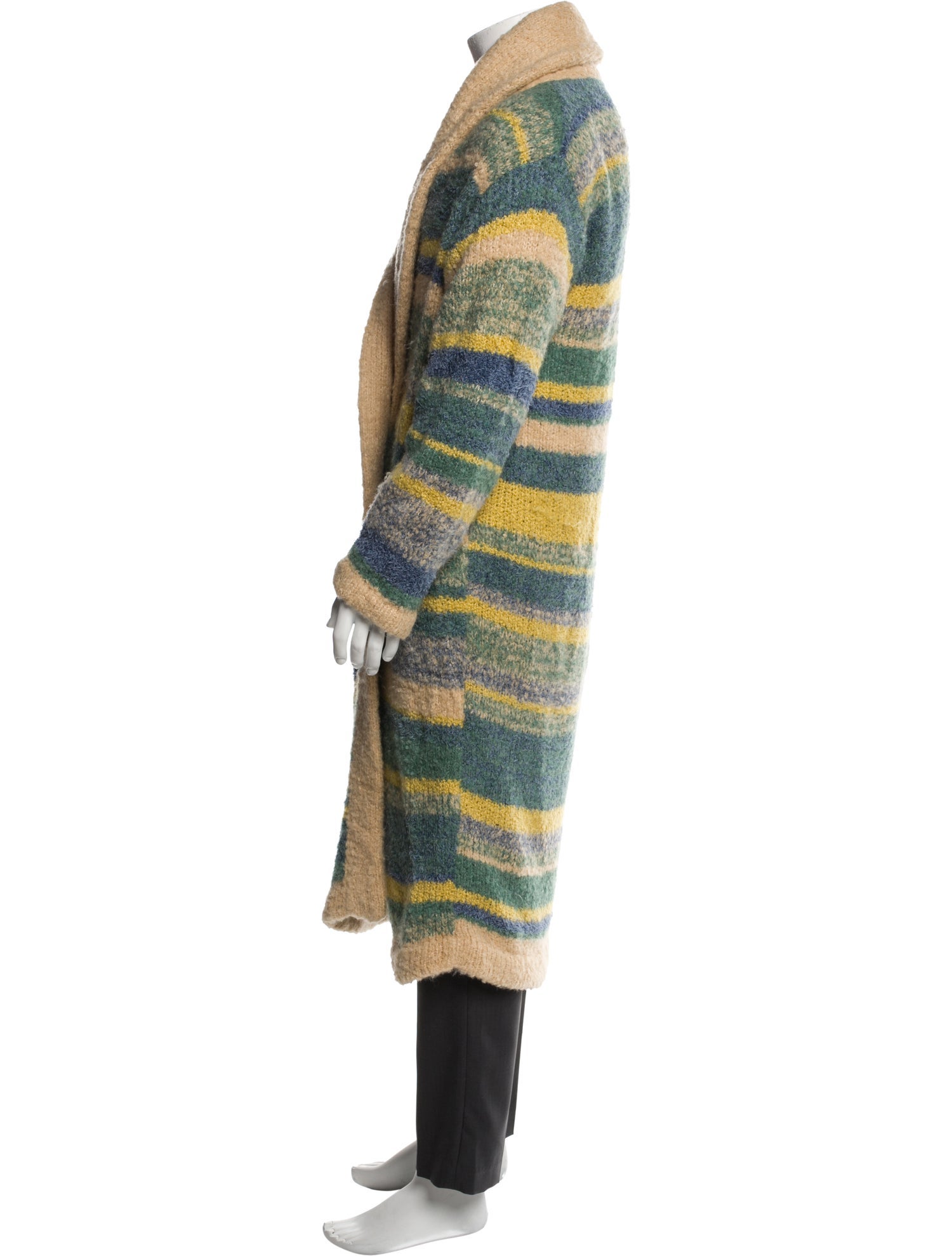 The Elder Statesman Striped V-Neck Cardigan