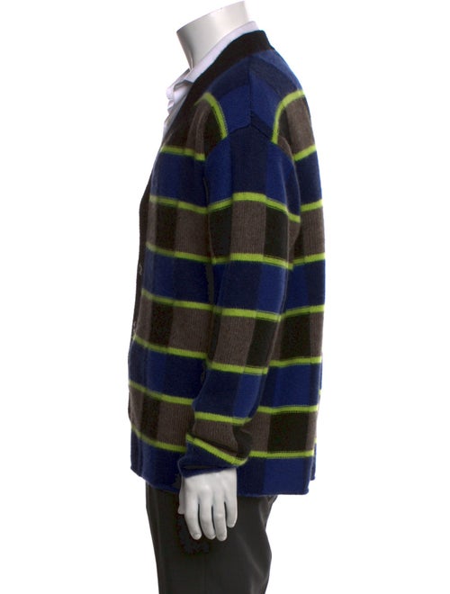 The Elder Statesman Plaid Print V-Neck Cardigan