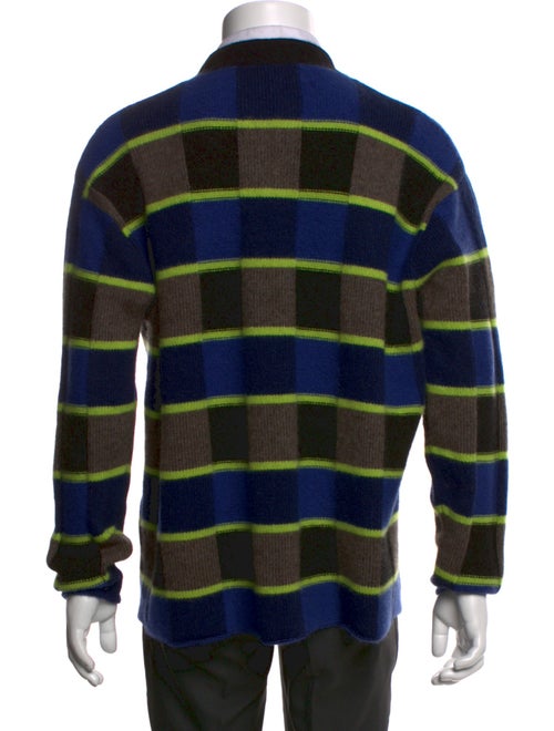 The Elder Statesman Plaid Print V-Neck Cardigan