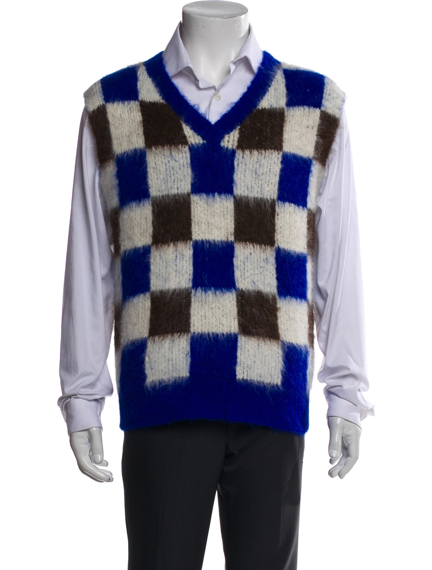 The Elder Statesman Printed V-Neck Sweater Vest