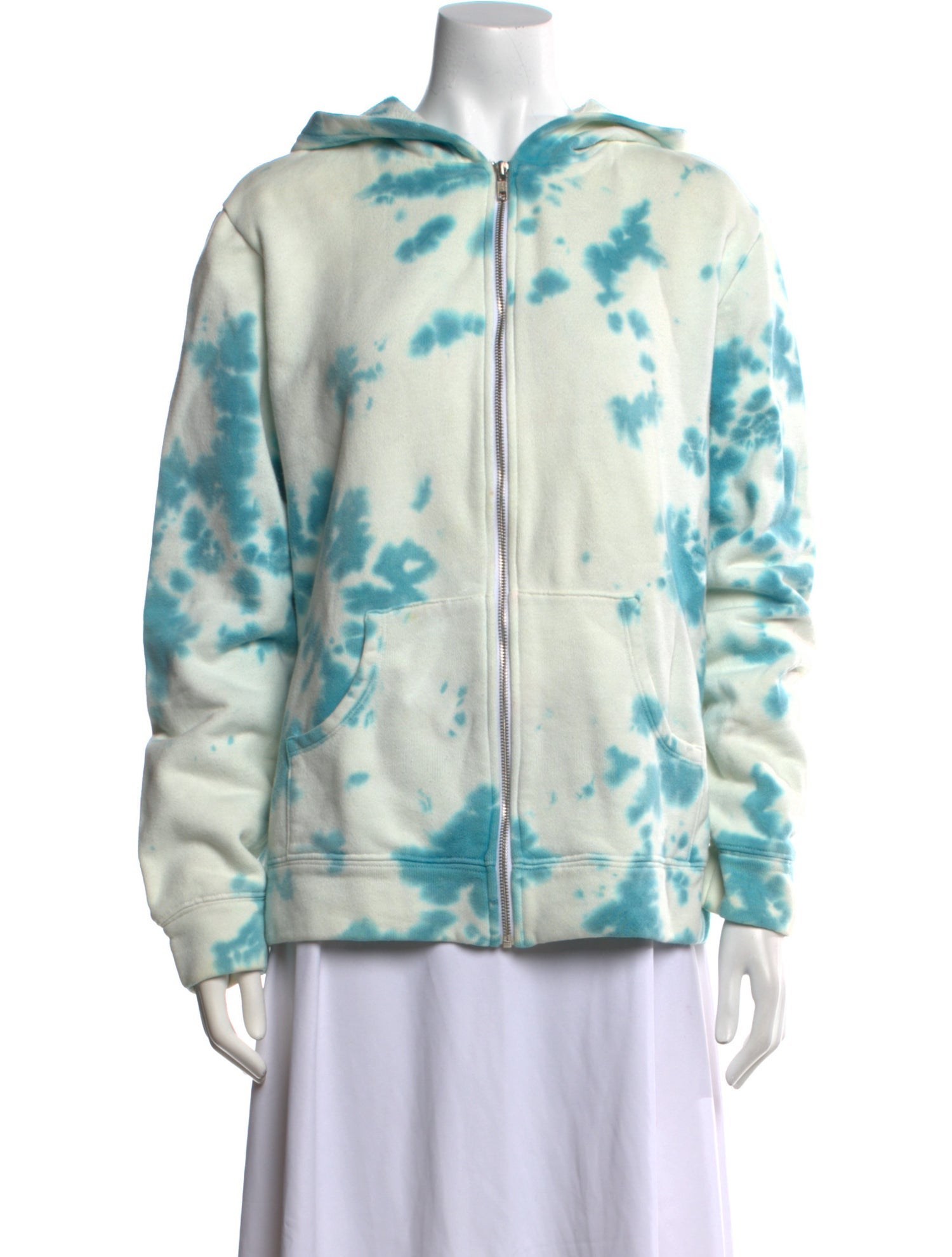 The Elder Statesman Tie-Dye Print V-Neck Sweatshirt