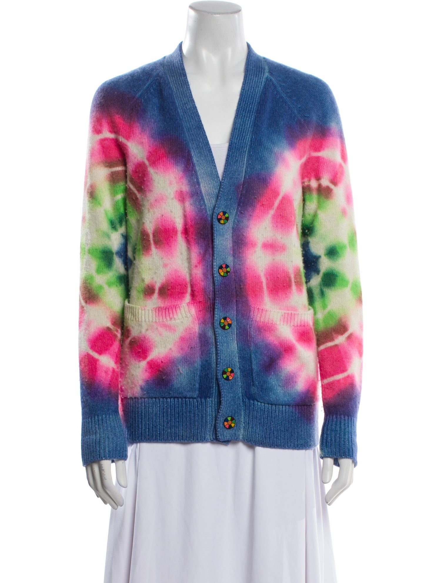 The Elder Statesman Cashmere Tie-Dye Print Sweater