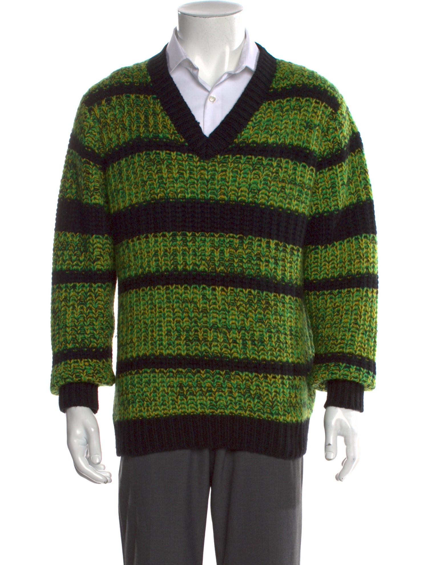 The Elder Statesman Cashmere Striped Cardigan