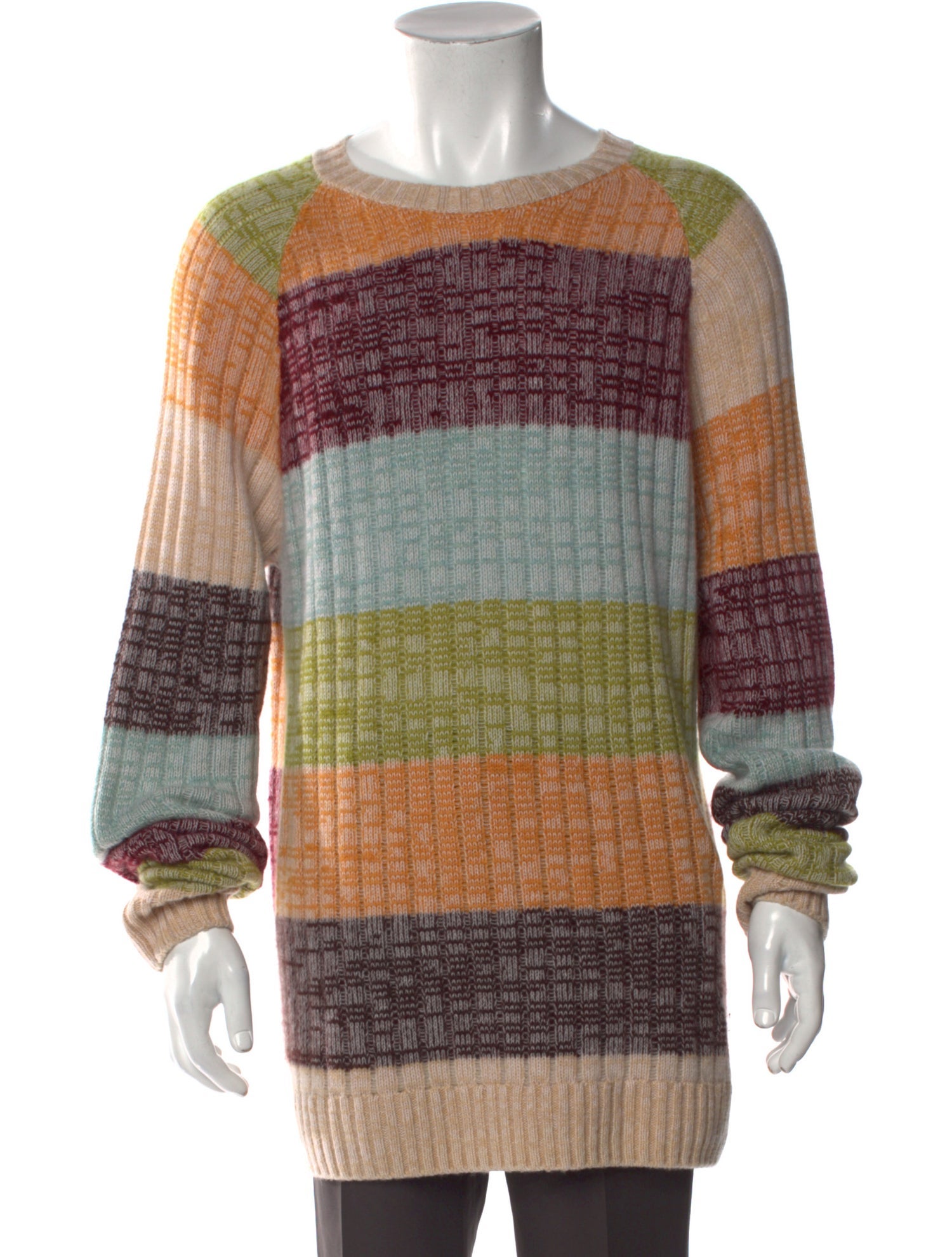 The Elder Statesman Cashmere Striped Pullover