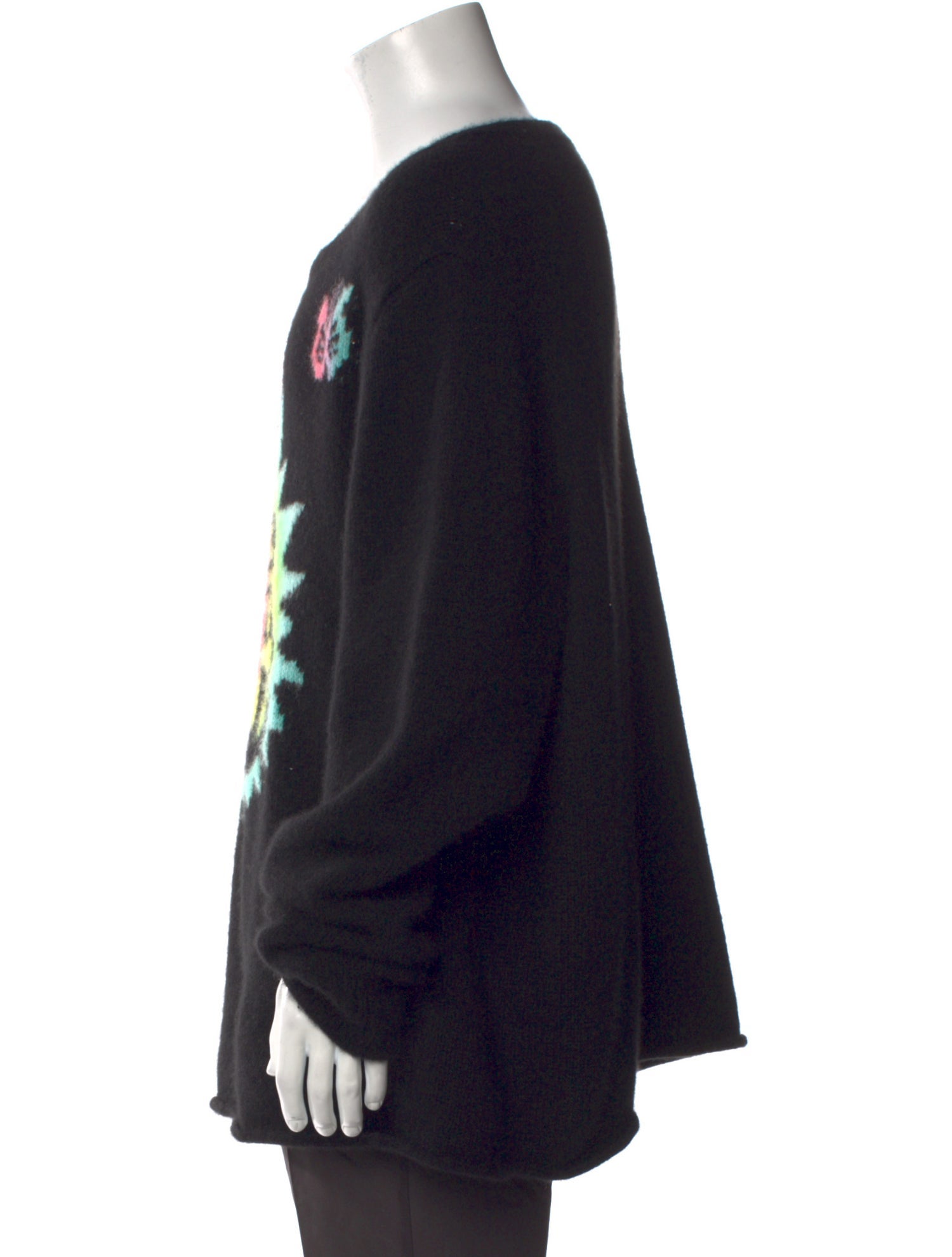 The Elder Statesman Cashmere Graphic Print Pullover