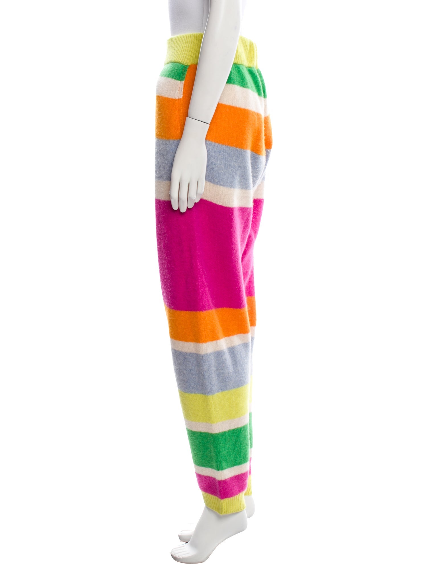 The Elder Statesman Cashmere Striped Sweatpants