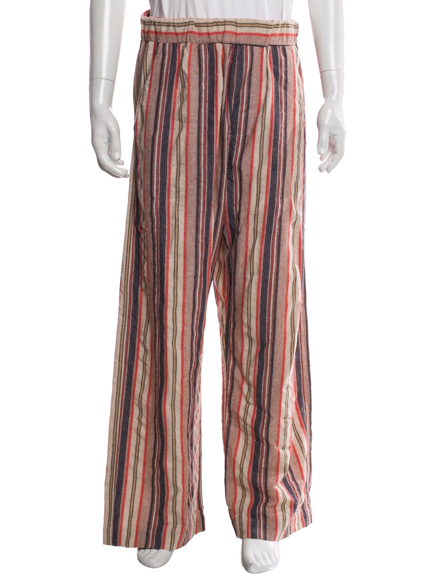 The Elder Statesman Striped Pajama Bottoms