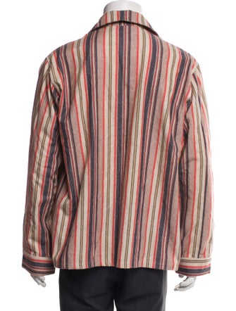 The Elder Statesman Cashmere Striped Pajama Top