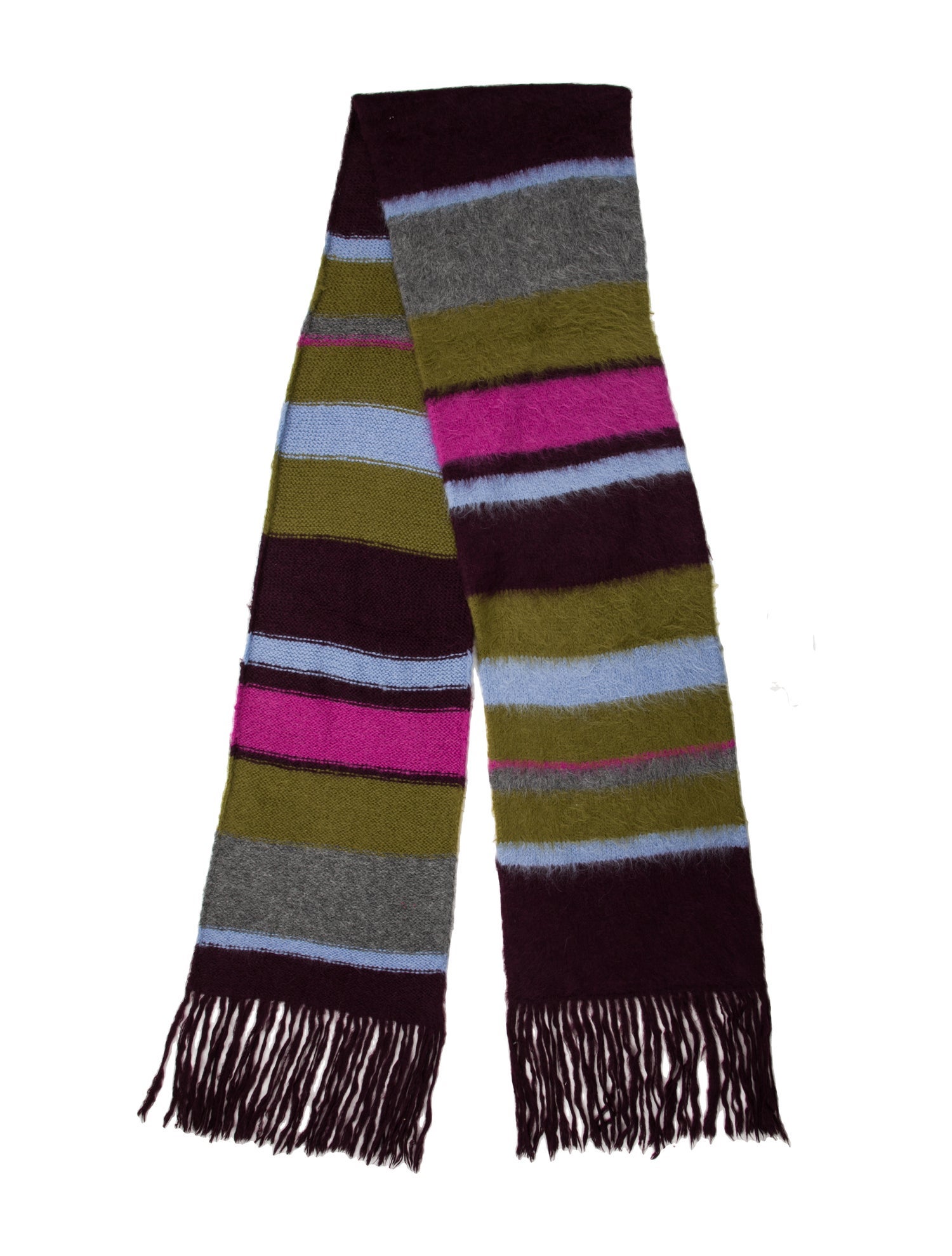The Elder Statesman Cashmere Striped Scarf