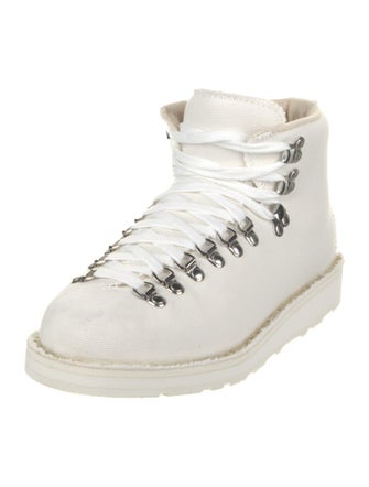 The Elder Statesman Canvas Combat Boots