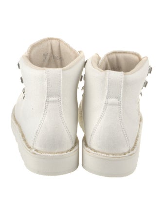 The Elder Statesman Canvas Combat Boots