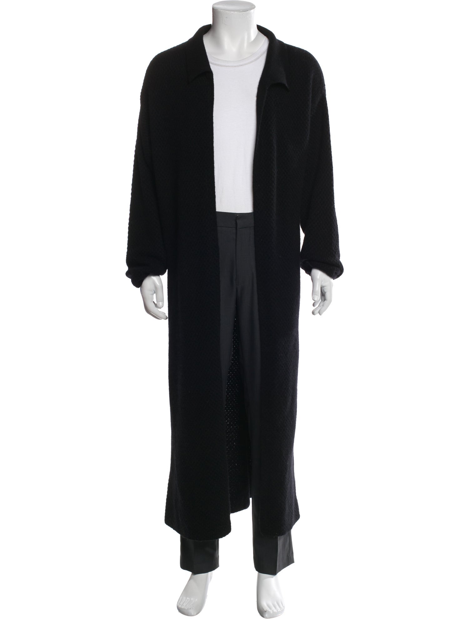 The Elder Statesman Open Front Long Sleeve Cardigan
