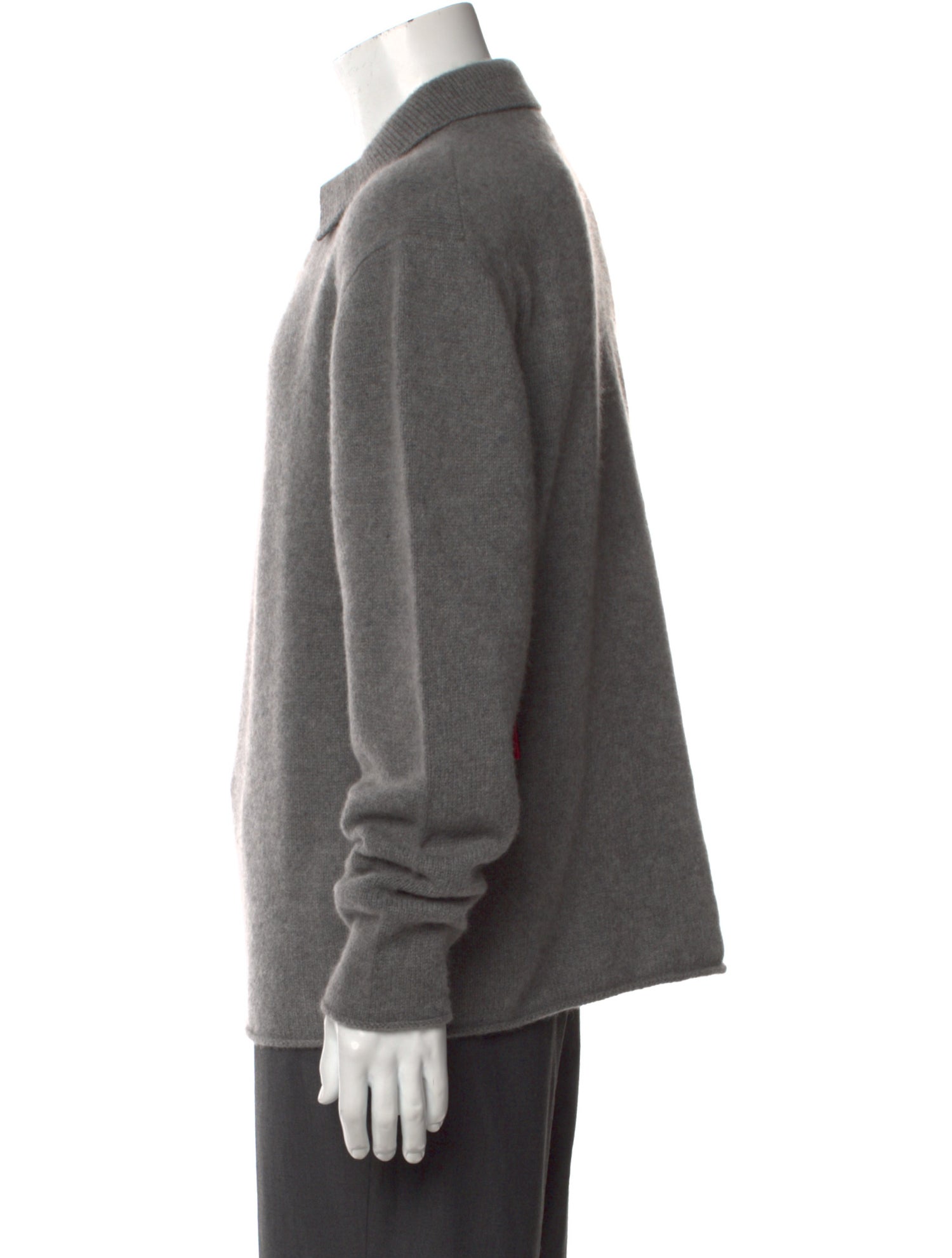 The Elder Statesman Cashmere Collar Polo Sweater w/ Tags