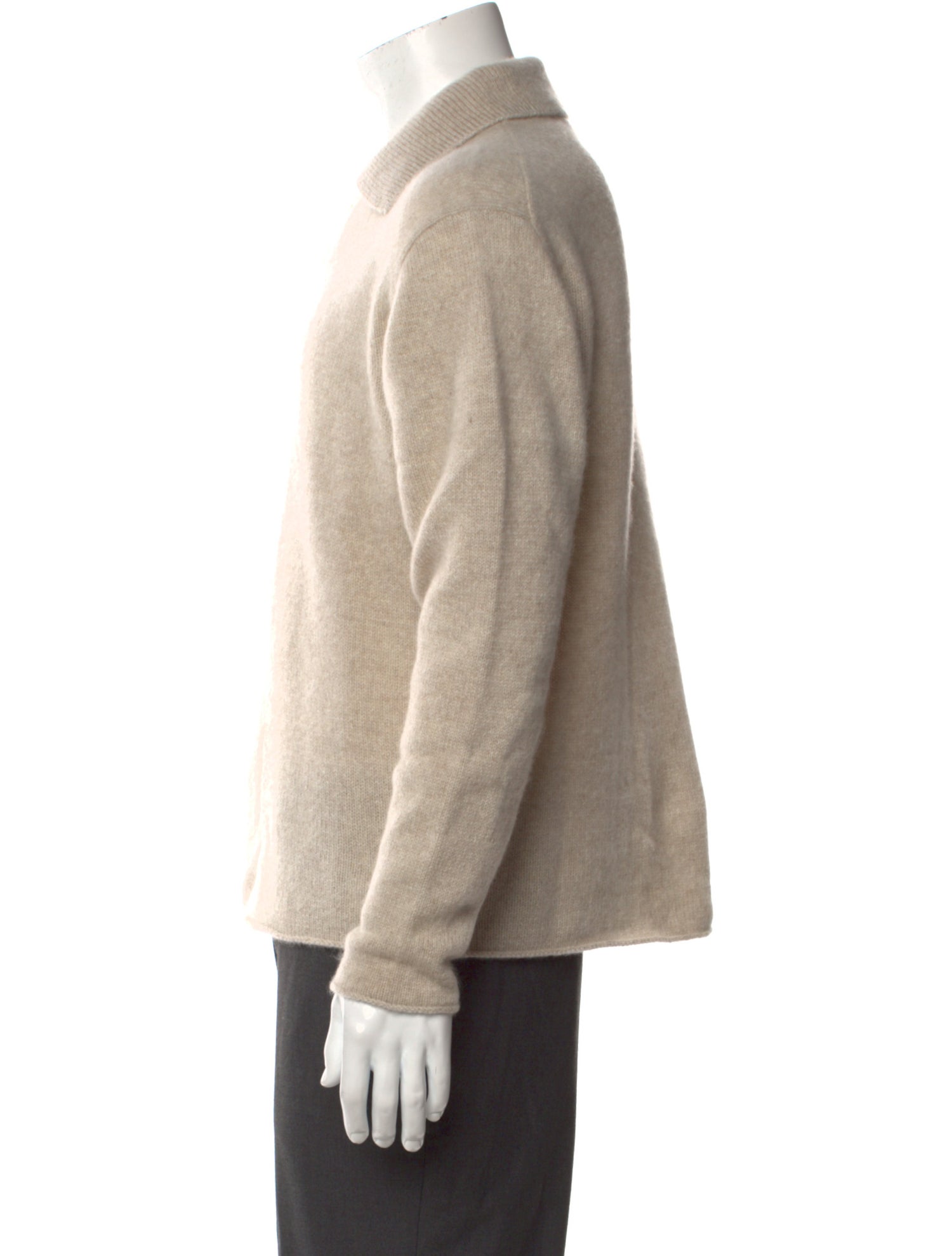 The Elder Statesman Cashmere Collar Polo Sweater w/ Tags