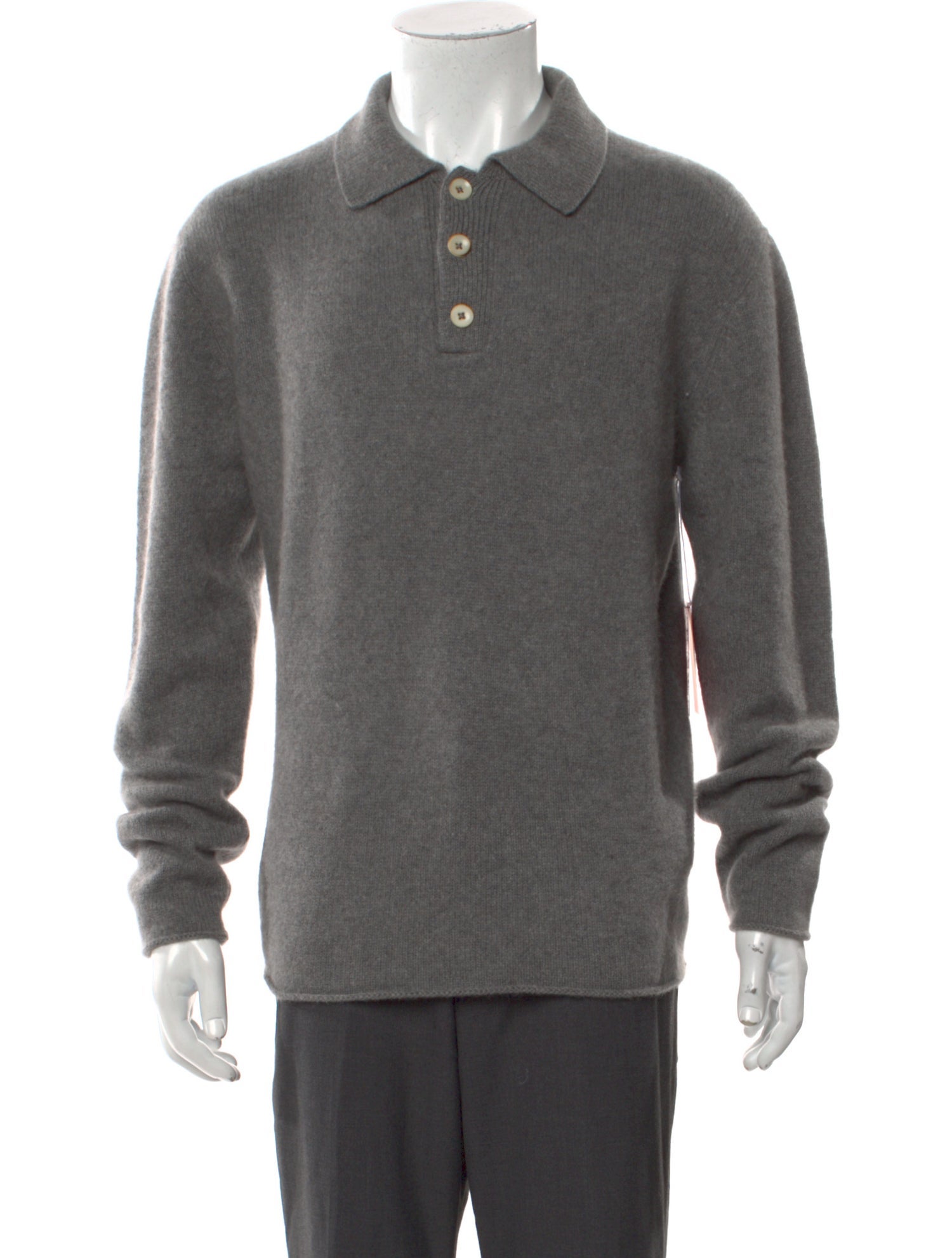 The Elder Statesman Cashmere Collar Polo Sweater w/ Tags