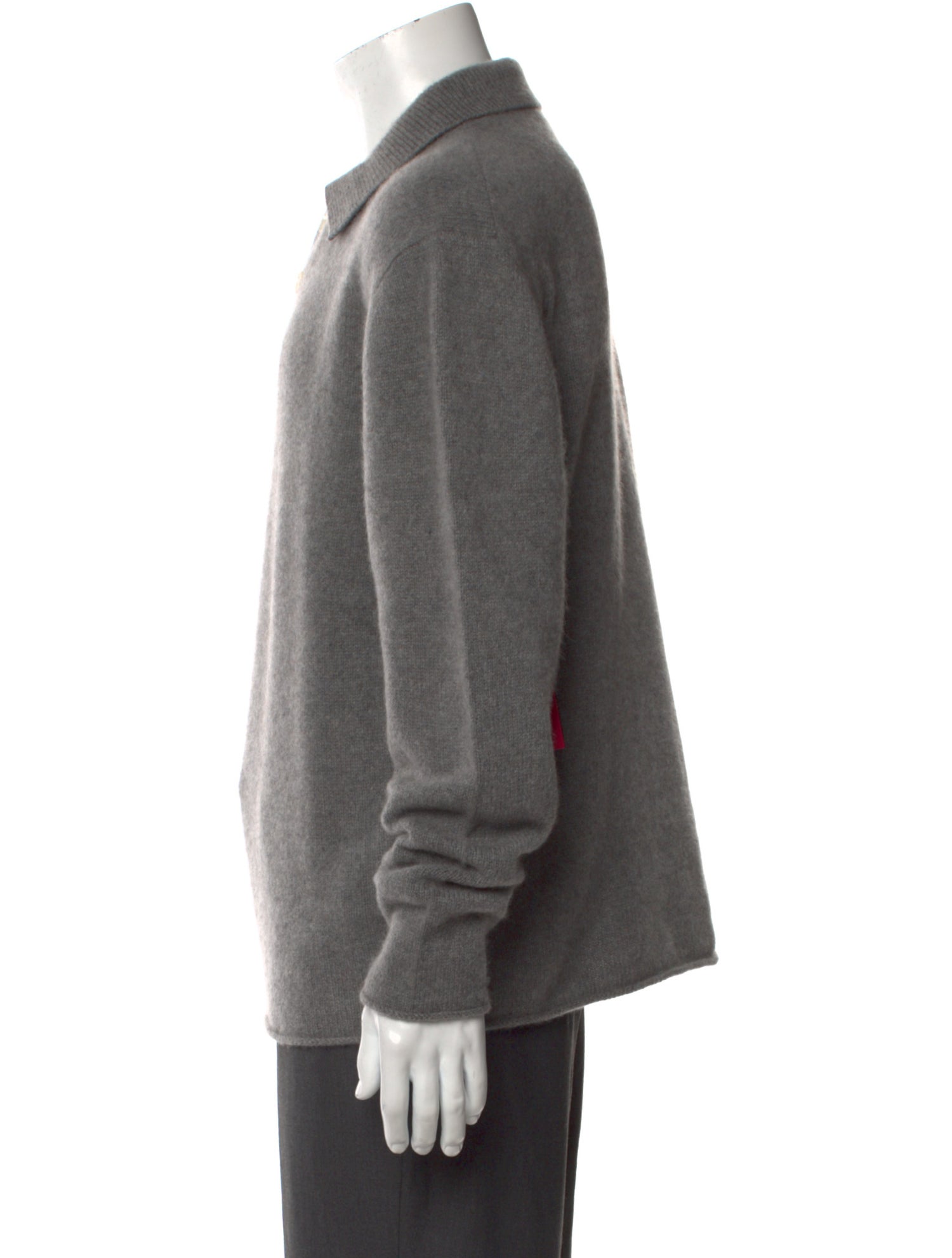 The Elder Statesman Cashmere Collar Polo Sweater w/ Tags