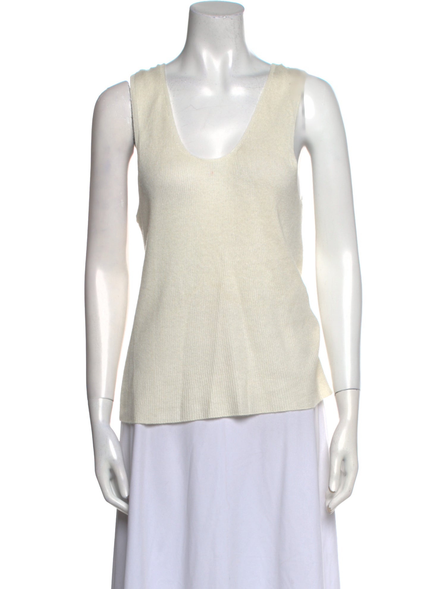 The Elder Statesman Silk Scoop Neck Top
