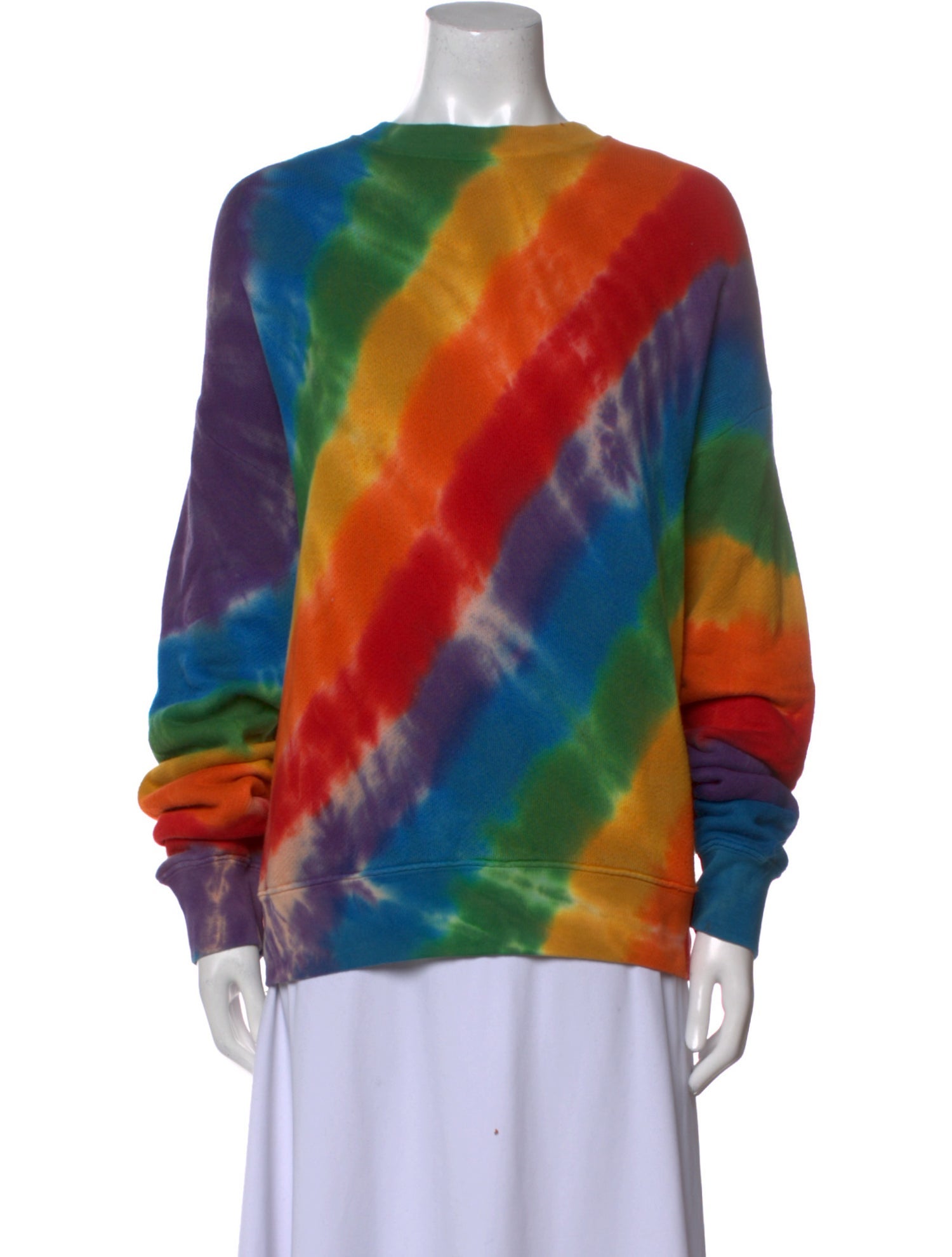 The Elder Statesman Tie-Dye Print Bateau Neckline Sweatshirt