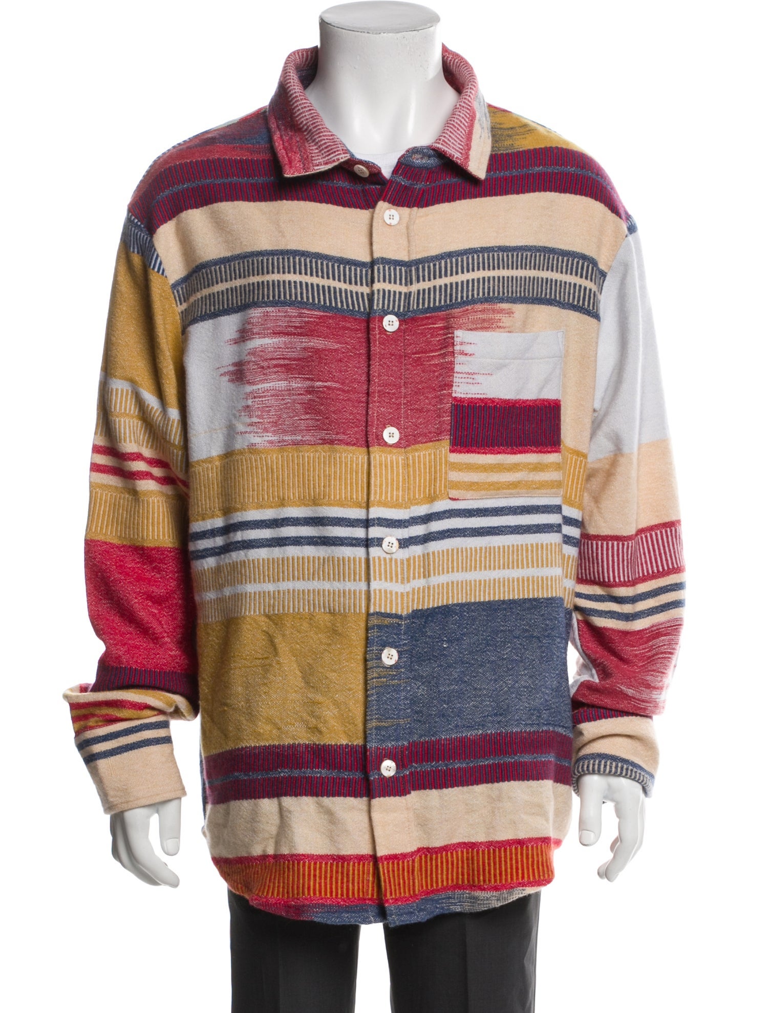 The Elder Statesman Cashmere Striped Cardigan