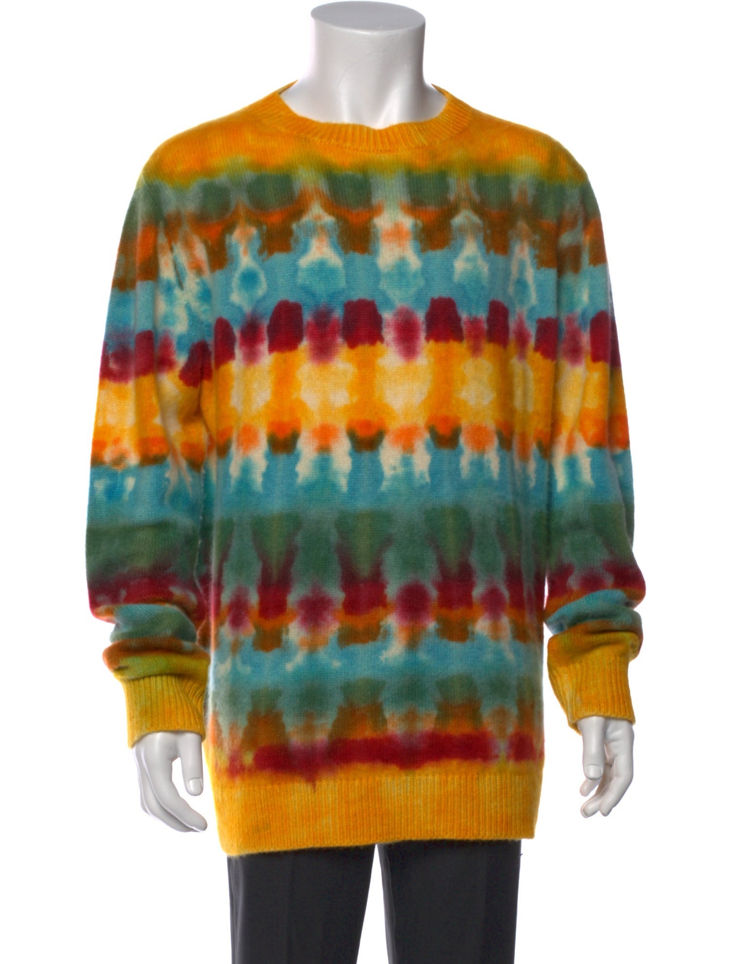 The Elder Statesman Cashmere Tie-Dye Print Pullover