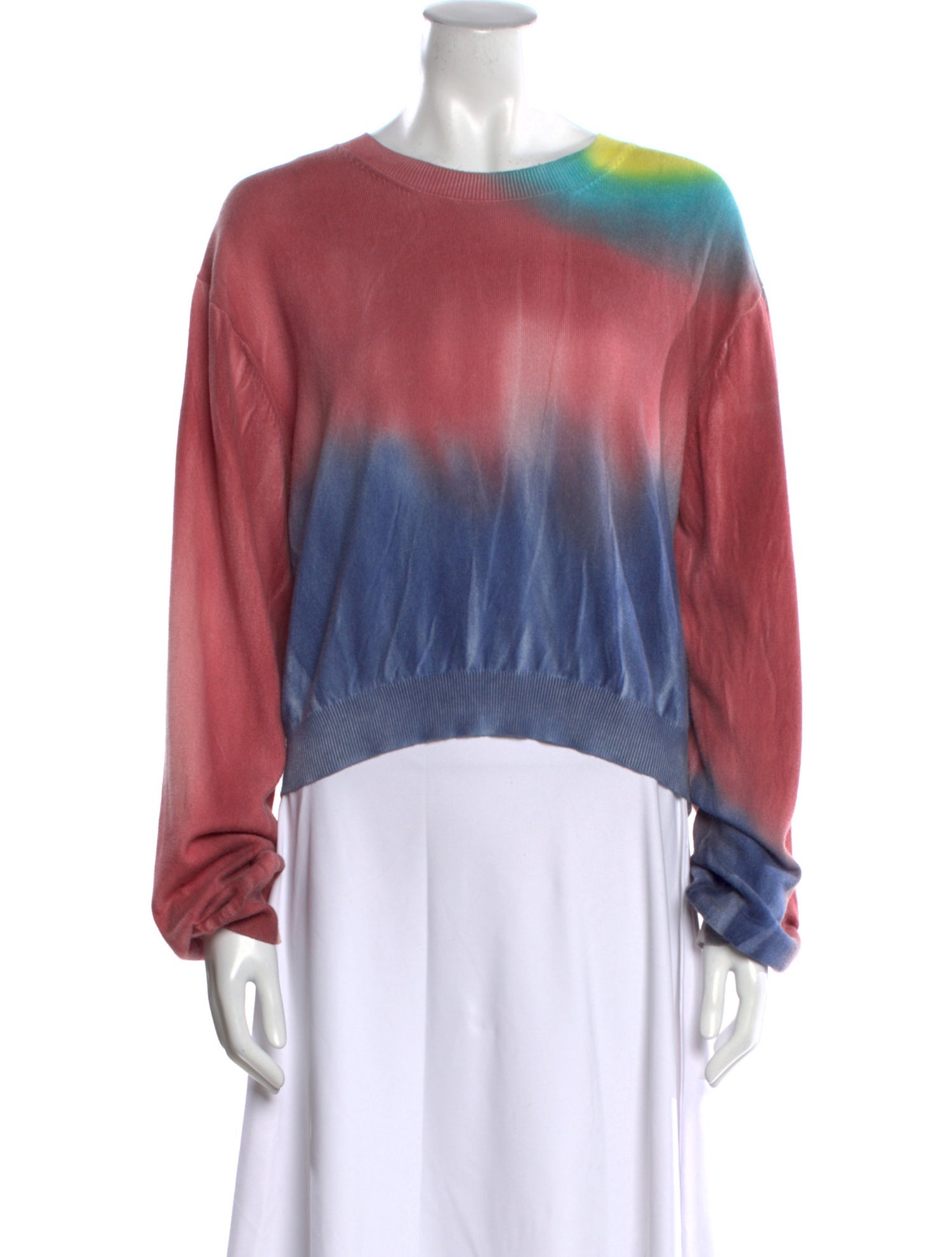 The Elder Statesman Tie-Dye Print Crew Neck Sweater