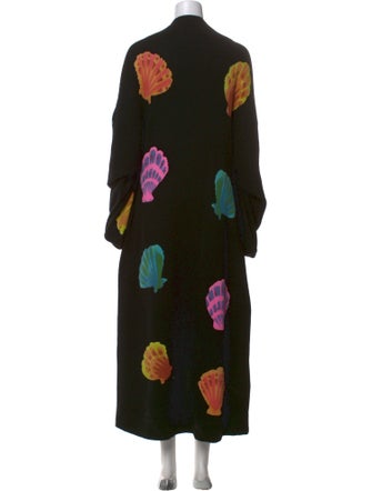 The Elder Statesman Graphic Print Open Front Sweater