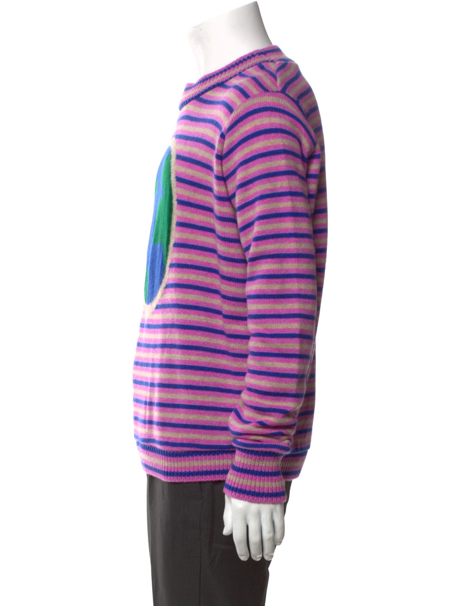 The Elder Statesman Cashmere Striped Pullover