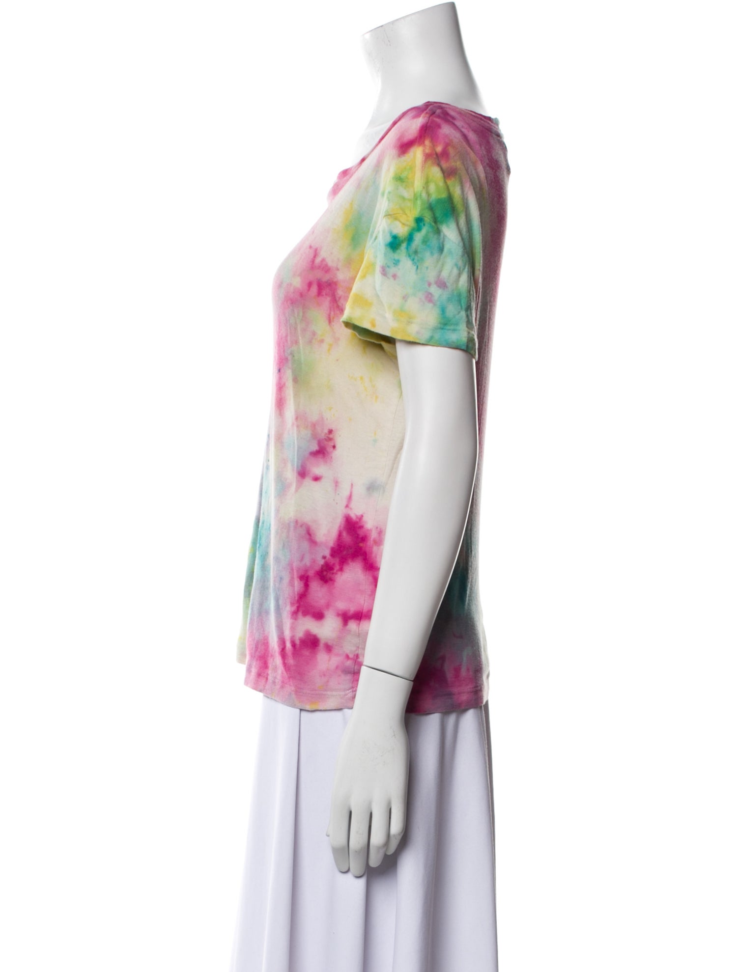 The Elder Statesman Tie-Dye Print Scoop Neck T-Shirt